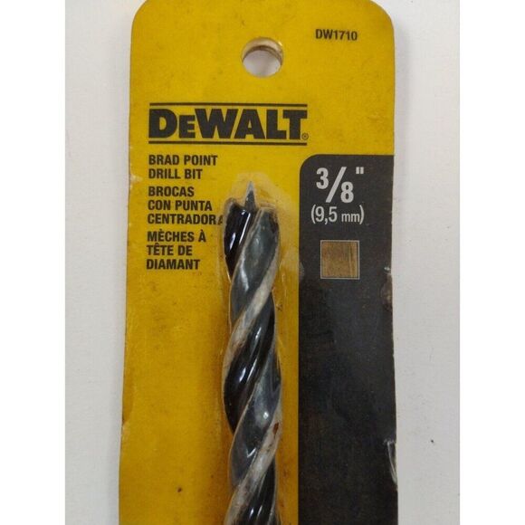 DeWalt Brad Point Drill Bit High Speed Steel 3/8" x 5-1/4" OAL DW1710 - Picture 3 of 8
